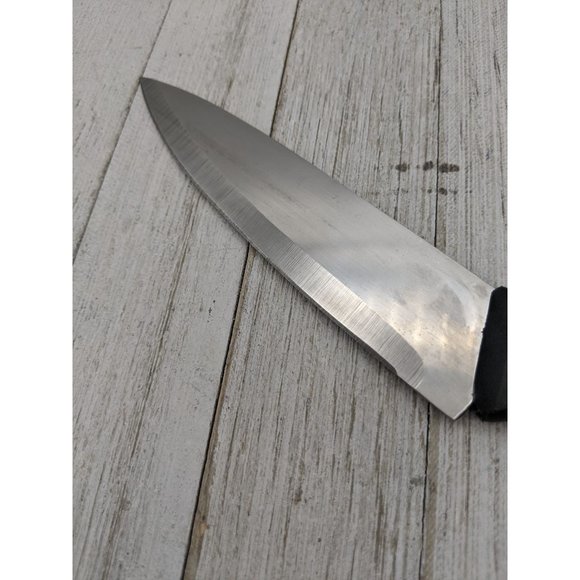 Chef Utility Knife 5 1/2" Serrated Blade 10 3/8"  Total Black Handle - Picture 3 of 6